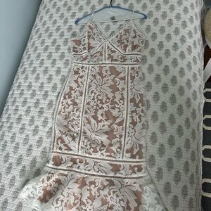 Lulu's Brown Halter Sheath Midi Dress